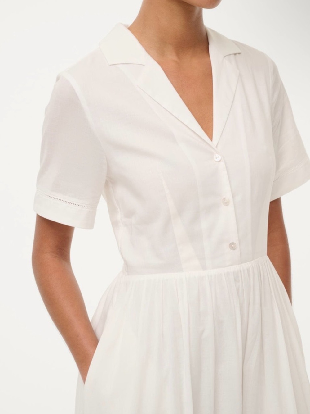 Staud Meryl Cotton Poplin  Midi Dress NWT Sz 0 - Picture 3 of 7